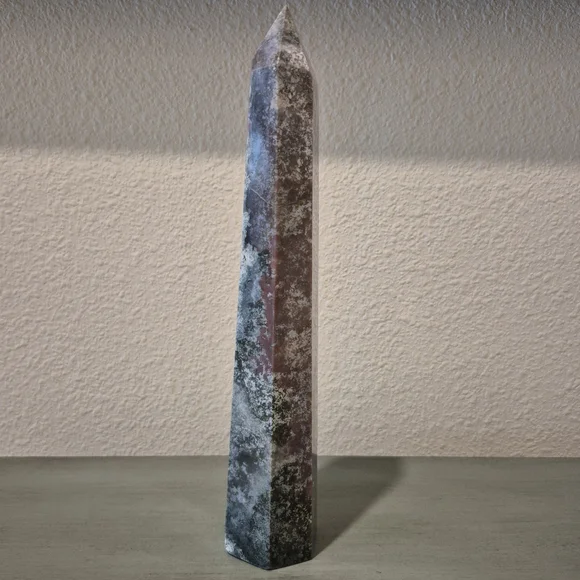 Natural Ocean Jasper Crystal Obelisk Tower #4 New